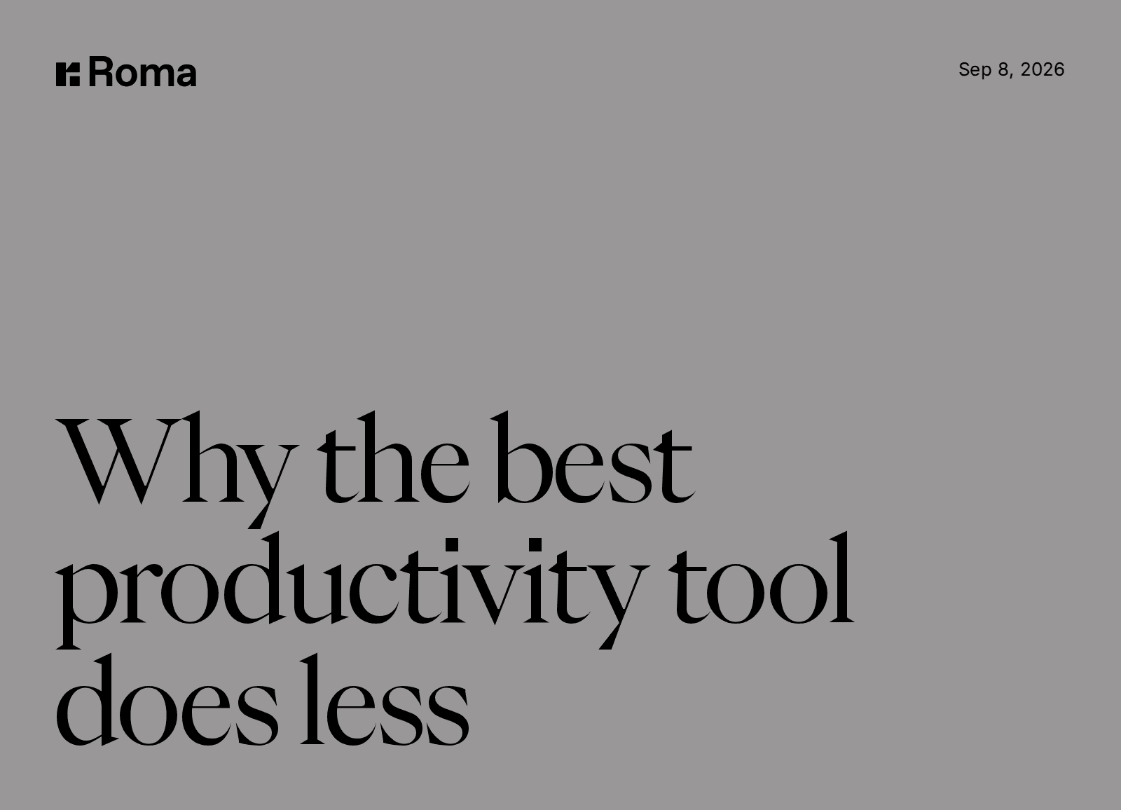 03 Why The Best Productivity Tool Does Less