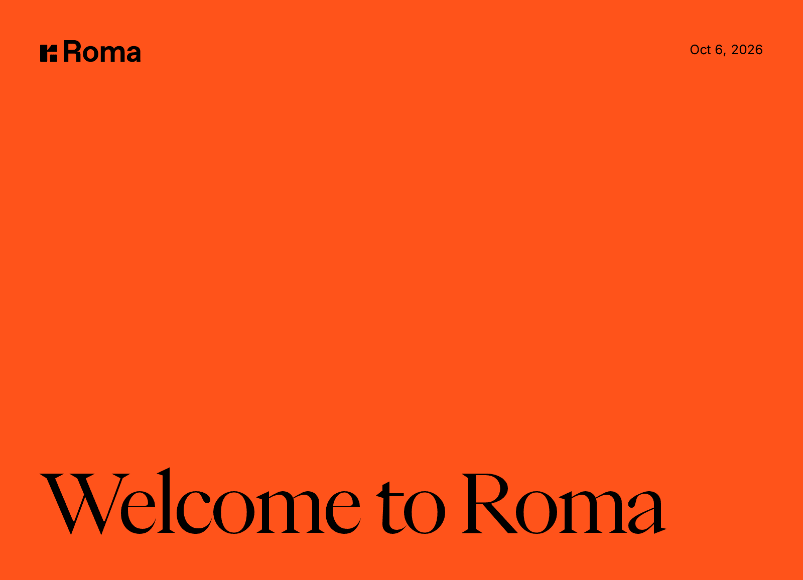 Welcome To Roma