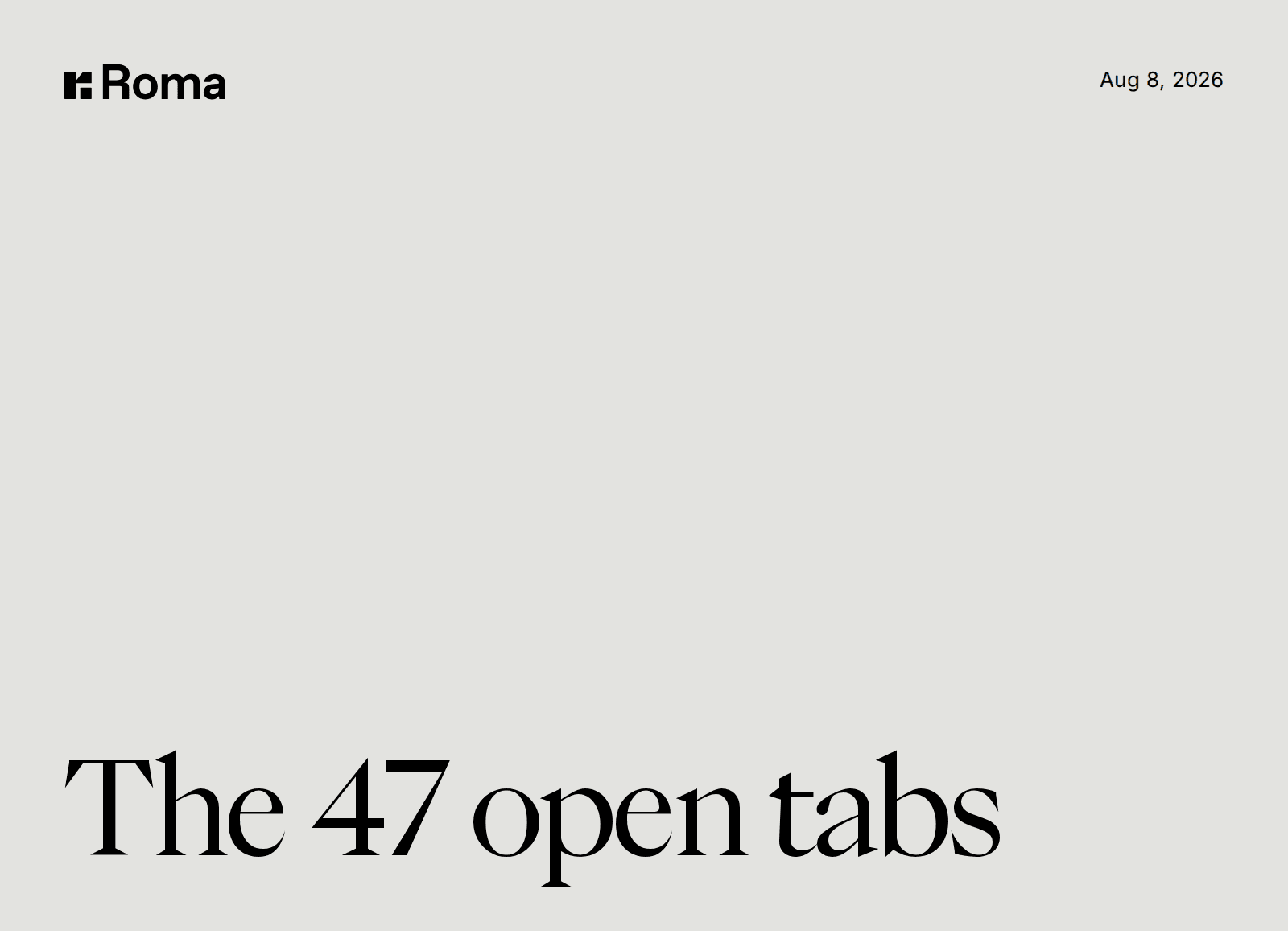 04 The 47 Open Tabs