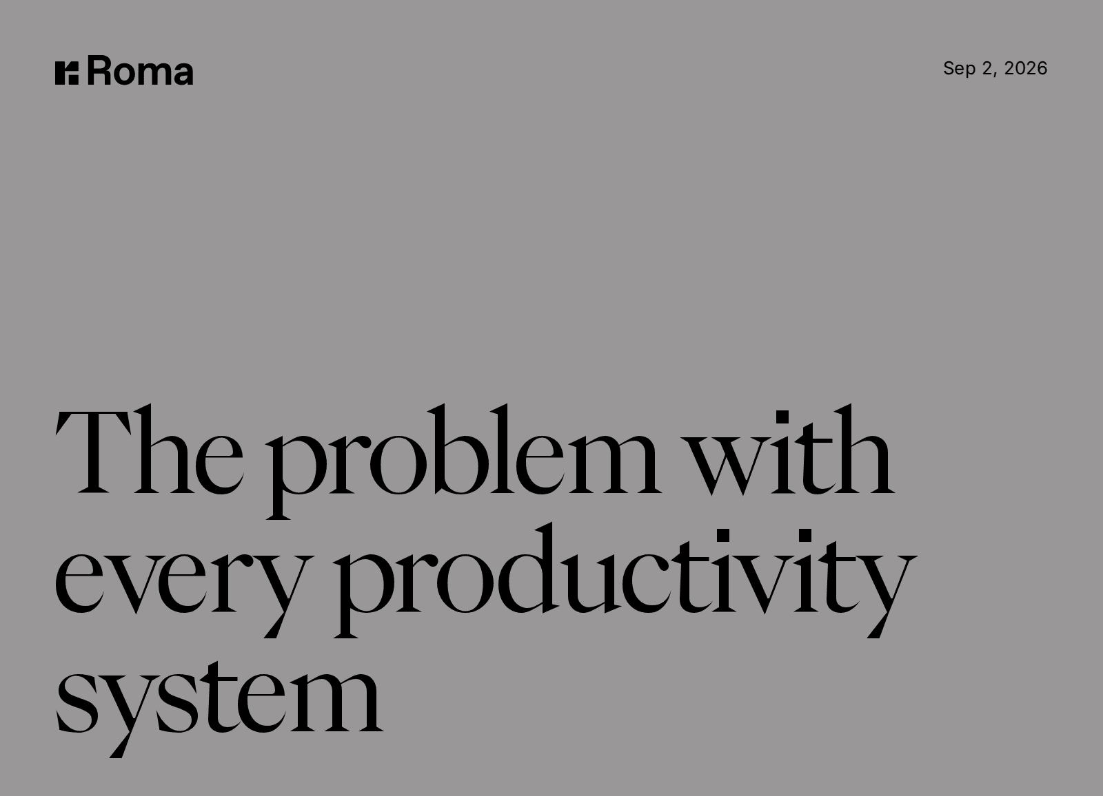 06 The Problem With Every Productivity