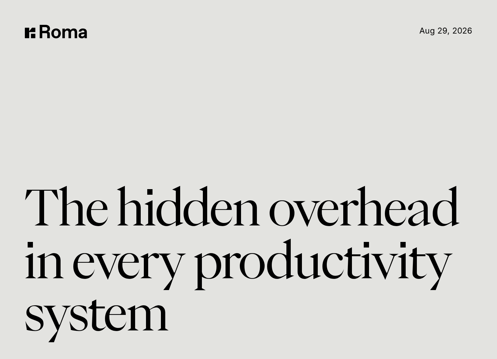 03 The Hidden Overhead In Every Productivity